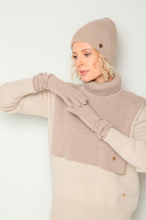 Шапка вязаная из полушерстяной пряжи ЕВ 20003/ш