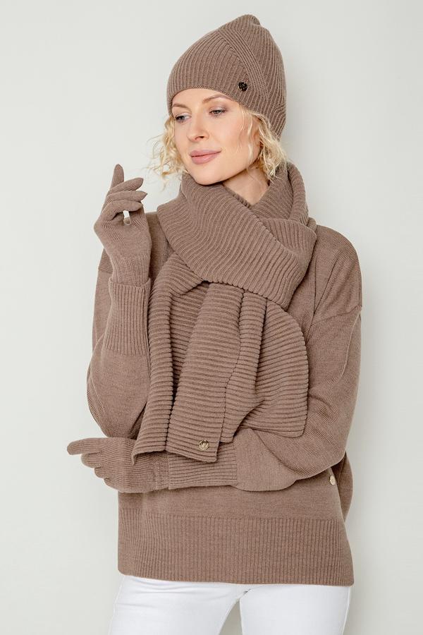 Шапка вязаная из полушерстяной пряжи ЕВ 20003/ш