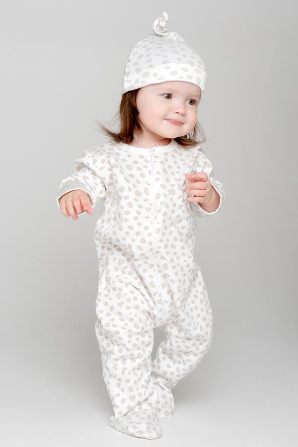 Комбинезон для новорожденных из тонконого футера с начесом К 6192