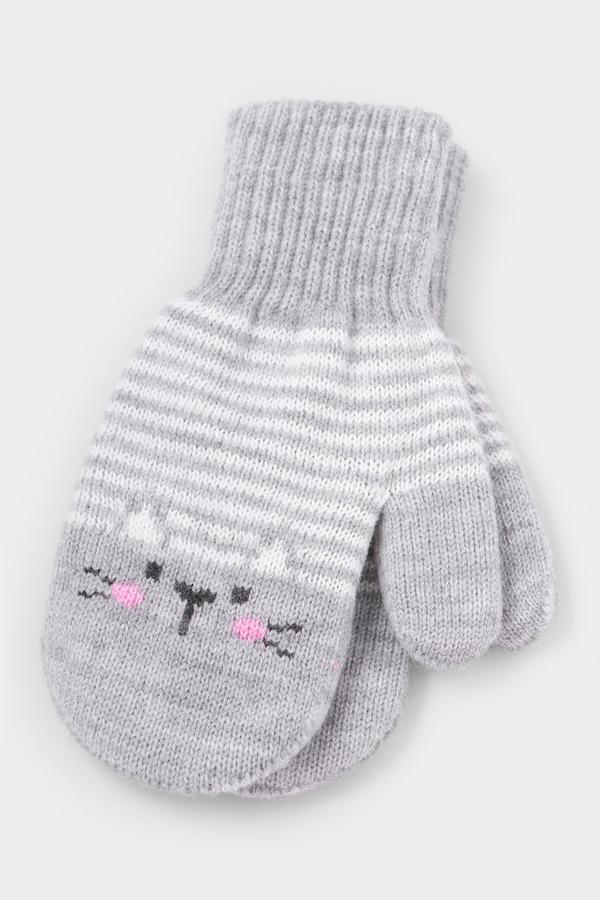 Двойные полосатые варежки КВ 10010/ш