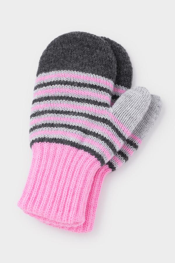 Двойные полосатые варежки КВ 10009/ш