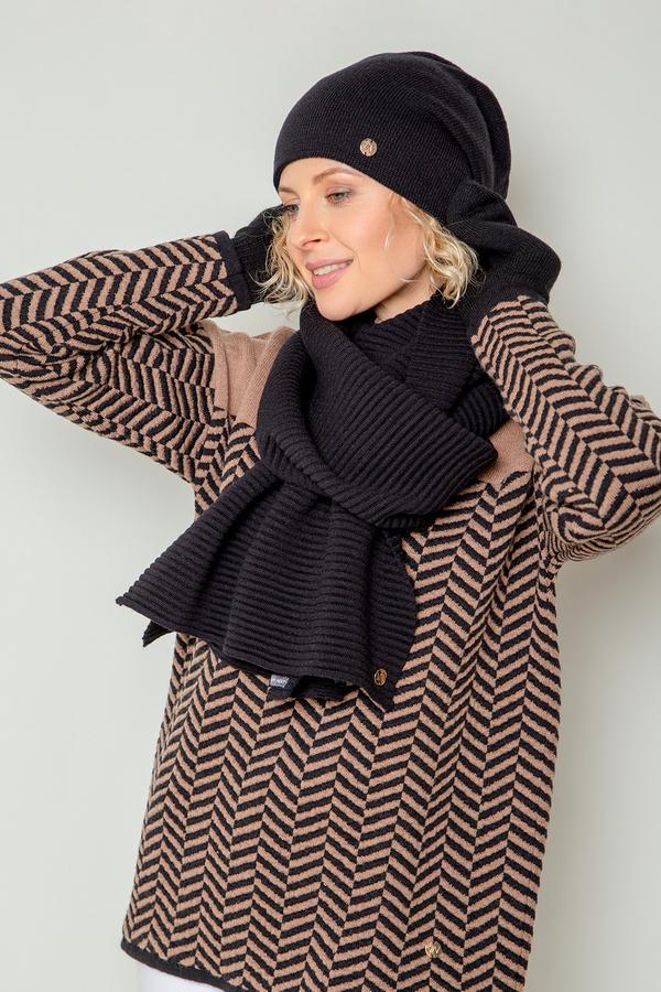 Шапка вязаная из полушерстяной пряжи ЕВ 207/22ш